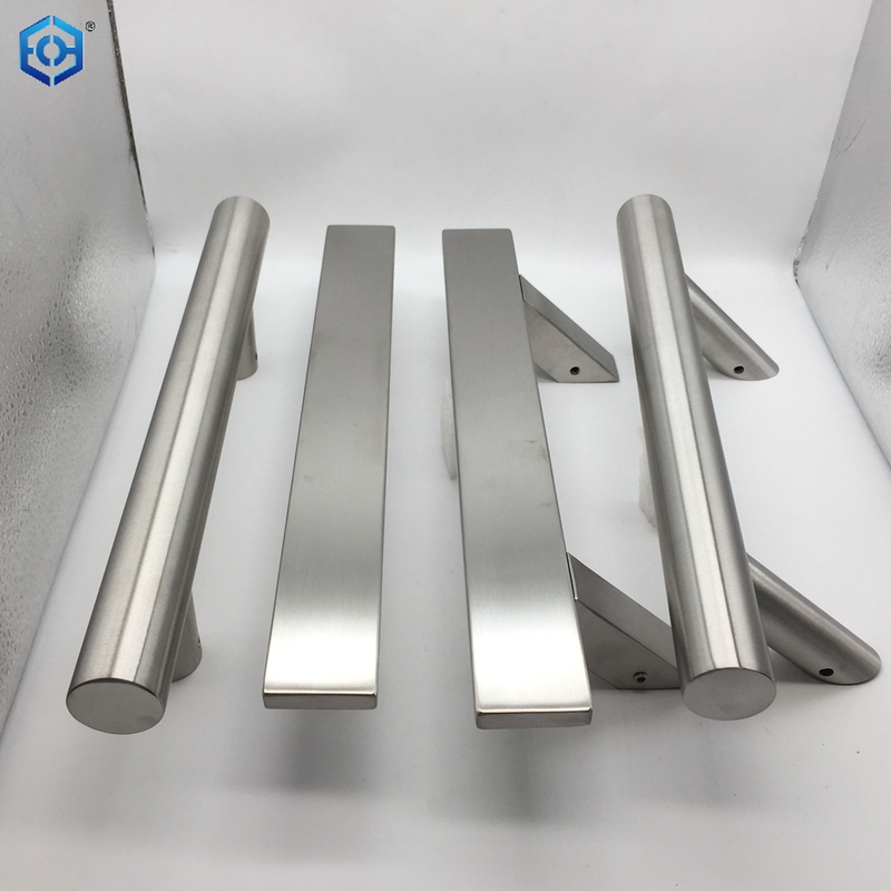 Square Glass Door Handles Stainless Steel Single Sided Door Sliding Pull Handle