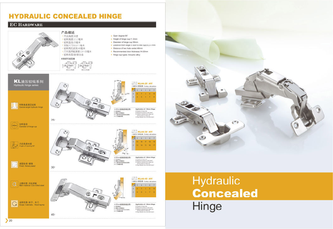 (B27) Hydraulic Soft Close Hinge/Cabinet Hinge