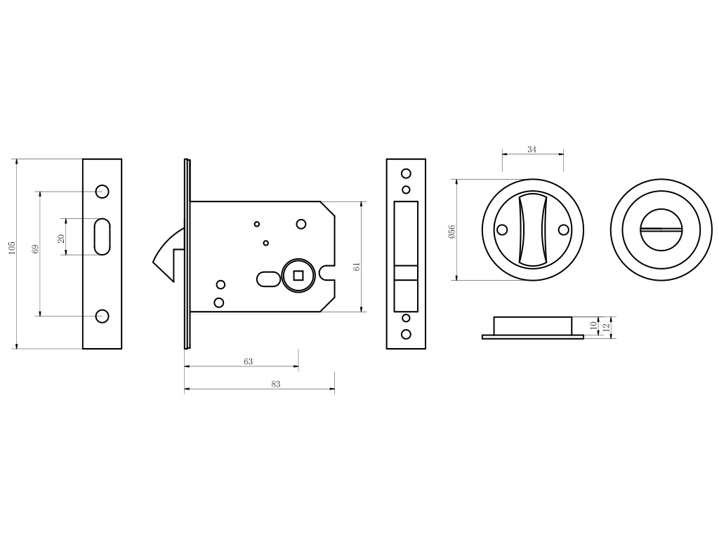 commercial pocket door lock
