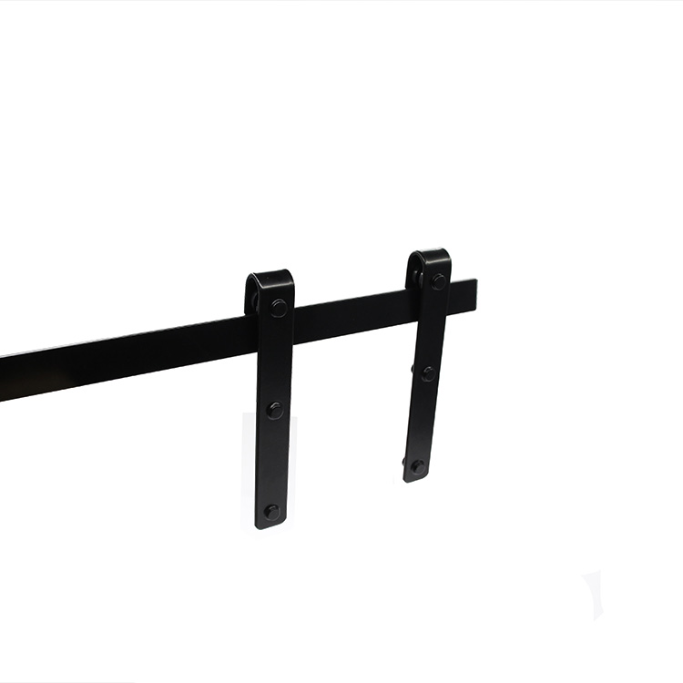4FT/5FT/6.6FT Black Steel Mini Sliding Barn Door Hardware Kit Cabinet Closet Single/Double