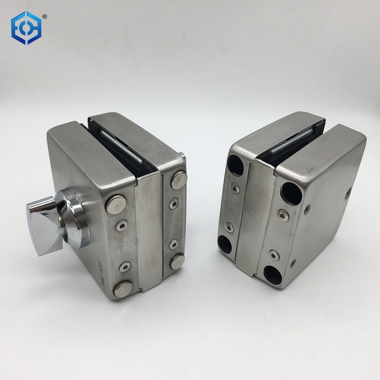 frameless glass door lock