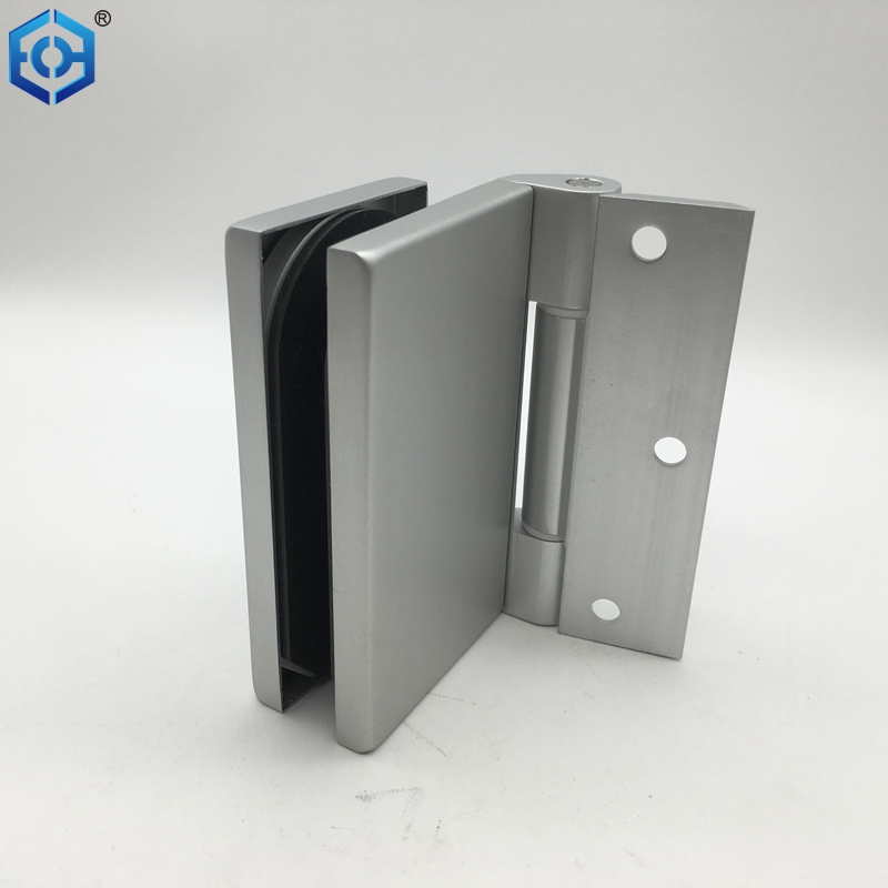 Silver Aluminum Glass To Wall Shower Door Hinges