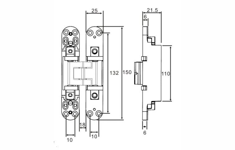 concealed hinge for heavy door