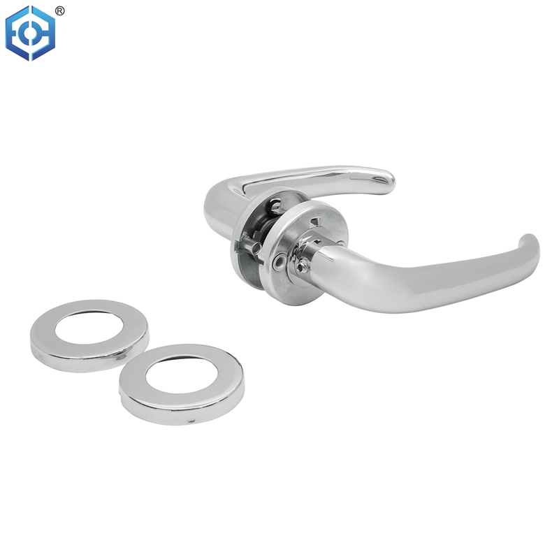Satin Polished Ox Horn Shape Lever Door Handle For Guest Room Bedroom