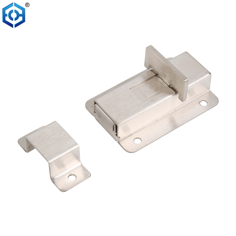 Stainless Steel Door Latch Slide Barrel Door Lock Sliding Catch Bolt Latch for Bathroom Bathroom Toilet 