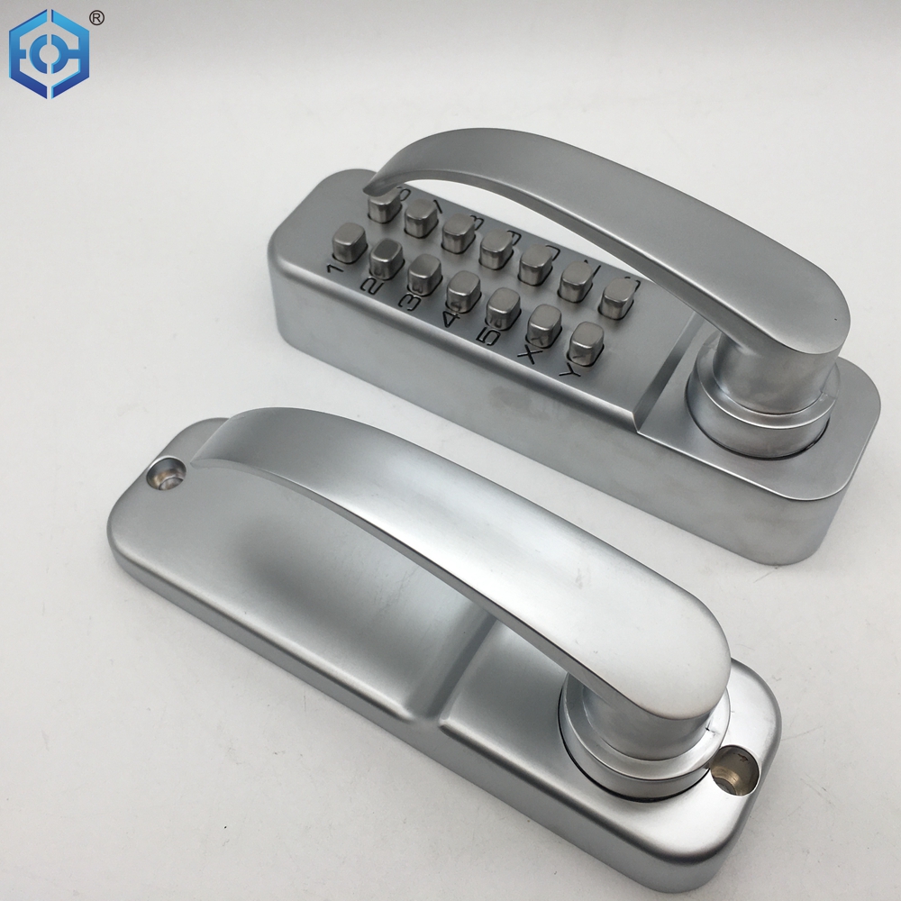  14-Button Keypad Code combination mechanical door lock with handle for wooden door