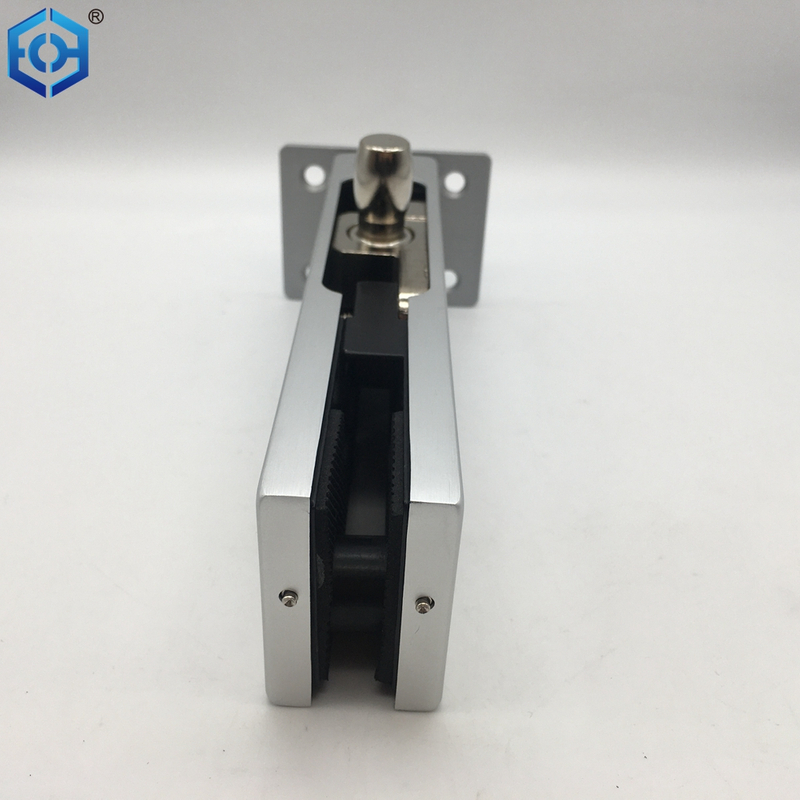 Silver Aluminum Over Panel Pivot Patch Fittings Wall Mounted Glass Patch Fittings