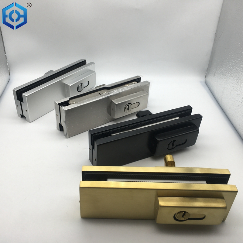 Silver Aluminum Bottom Patch Lock for Glass Door