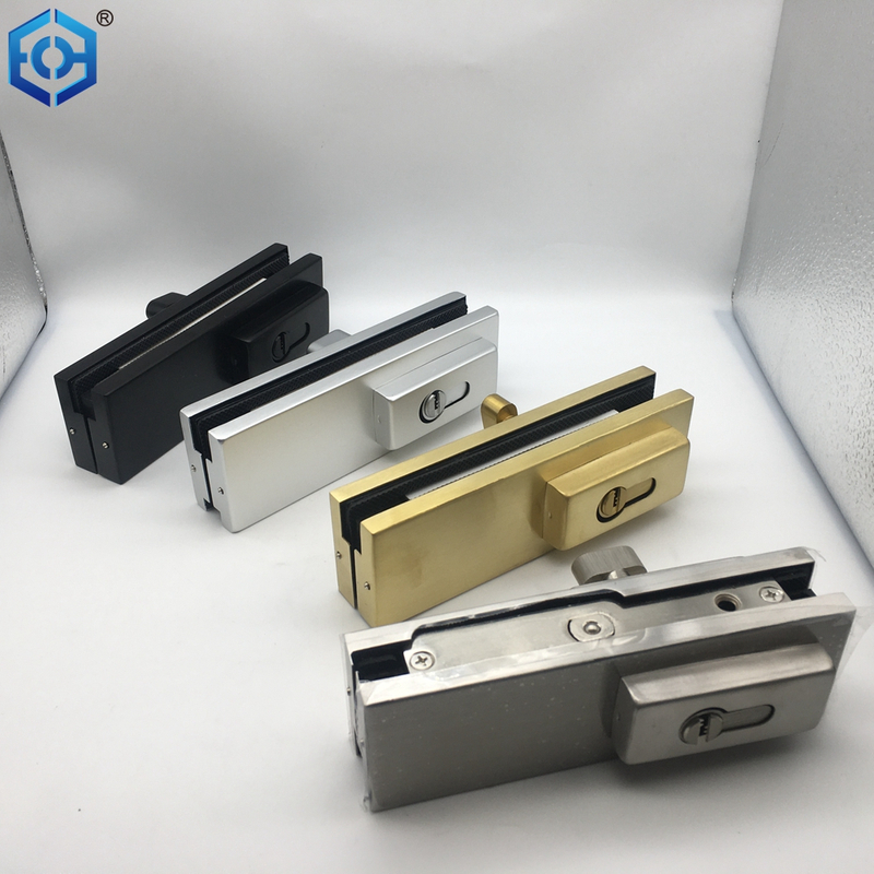Silver Aluminum Bottom Patch Lock for Glass Door