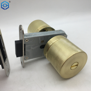 Golden Zinc Alloy Privacy Magnetic Door Knob Lock No Power