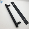 Black Stainless Steel Knurled Pull Handles On Backplate