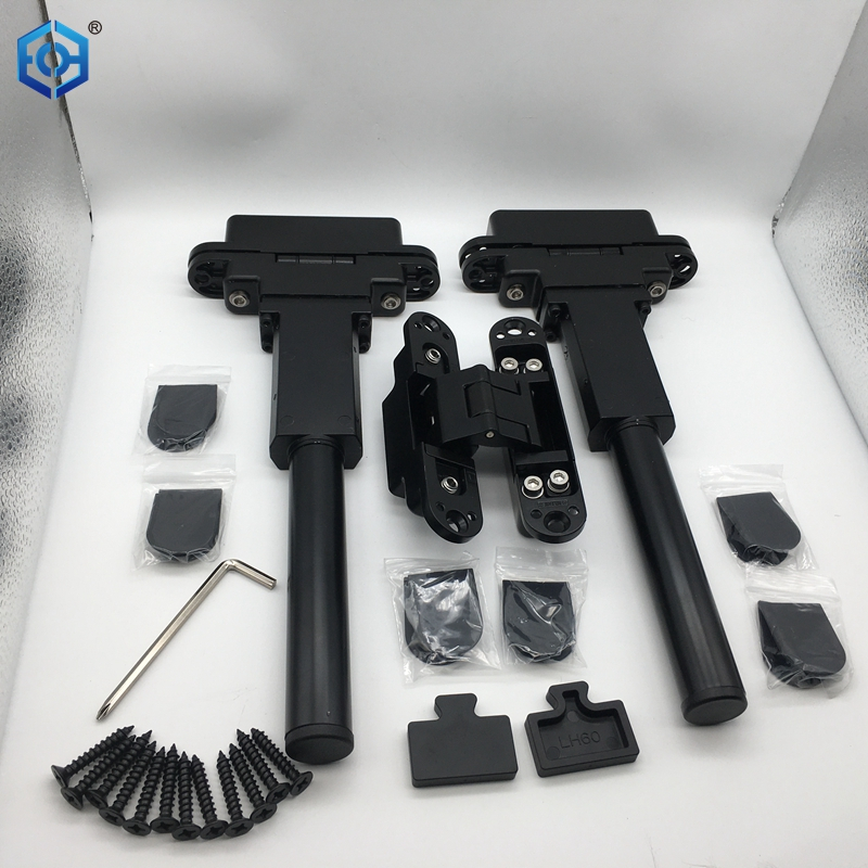 Black Zinc Alloy 3D Adjustable Self-Closing Concealed Hinge 150kg