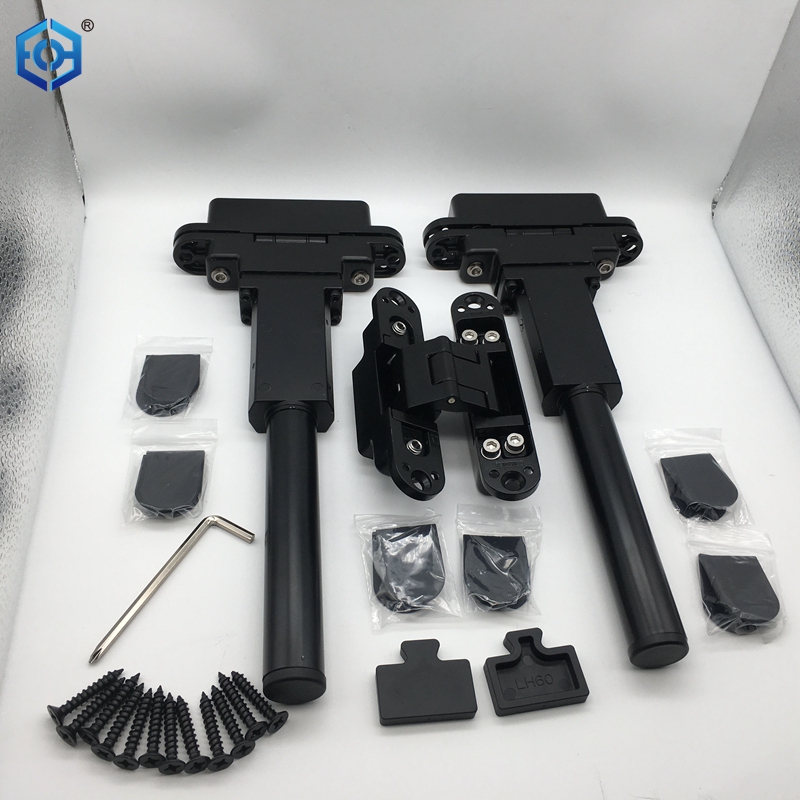 Black Zinc Alloy 3D Adjustable Self-Closing Concealed Hinge 150kg