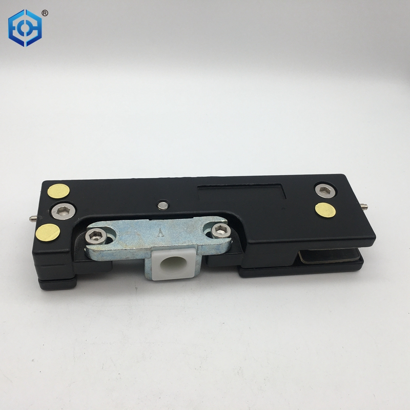  Brushed Stainless Bottom Door Patch Fitting with Bottom Insert For 3/4" Glass
