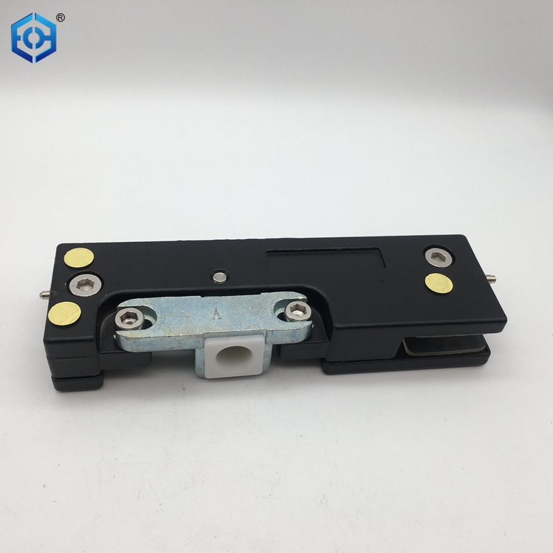  Brushed Stainless Bottom Door Patch Fitting with Bottom Insert For 3/4" Glass