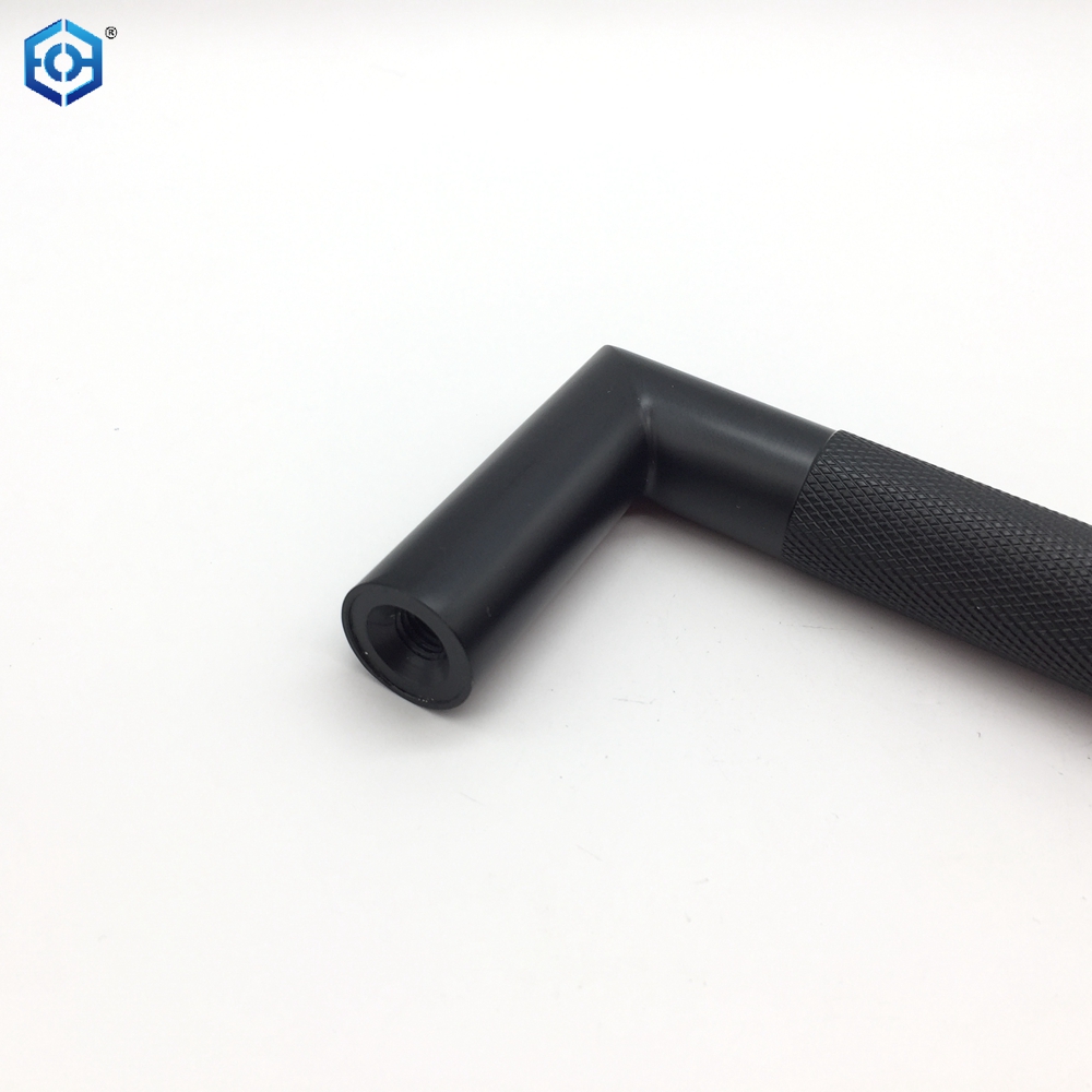 brushed brass knurled door handles