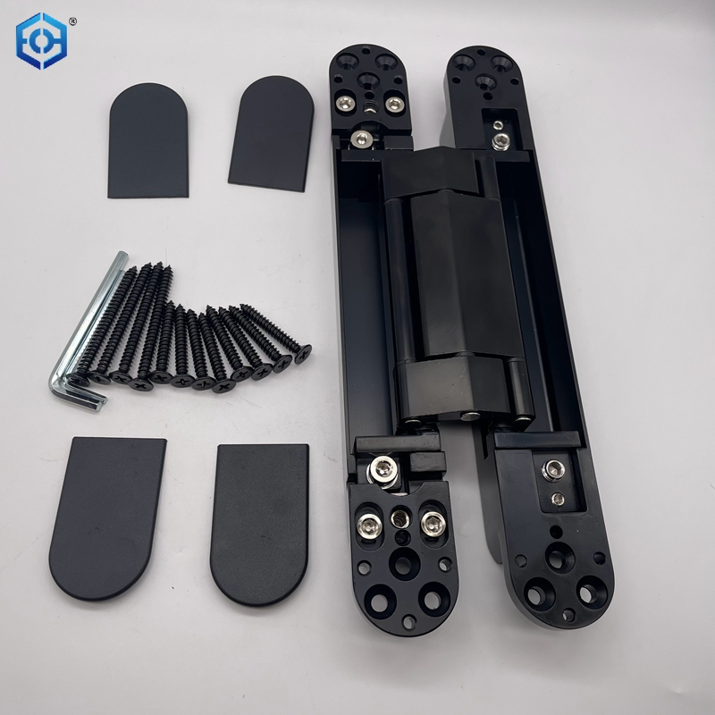 120KG Black Zinc Alloy Heavy Duty 3D Adjustable Concealed Hinge