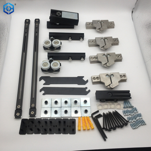 Aluminum Frame Bifold Glass Door Hardware without Lower Track