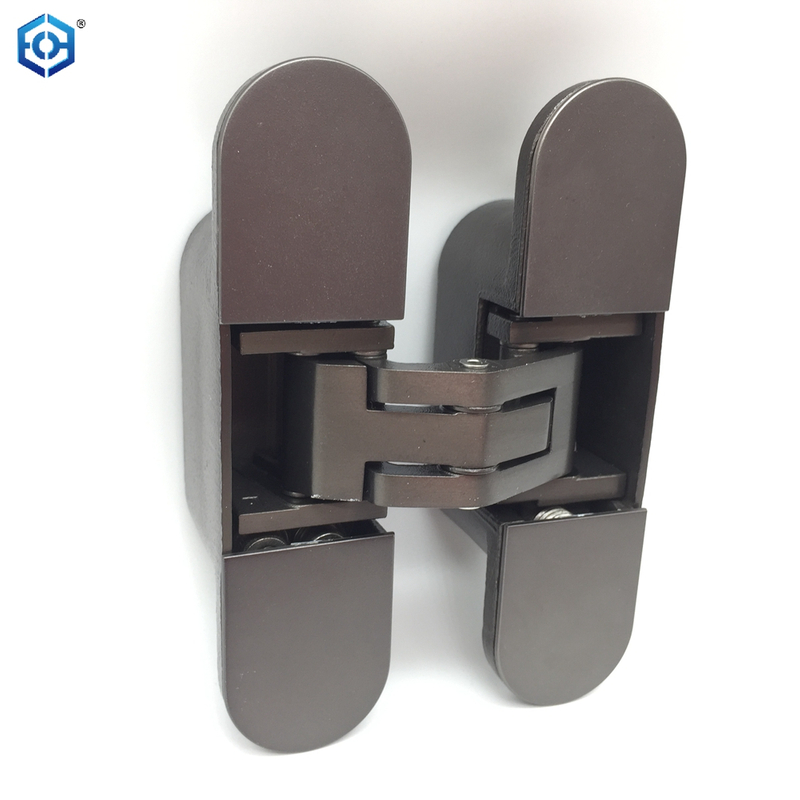 Modern 3D Adjustable Soft Closing Stainless Steel Gray Concealed Door Hinge for Wood Doors 100kg Capacity 180 Opening Angle 2mm