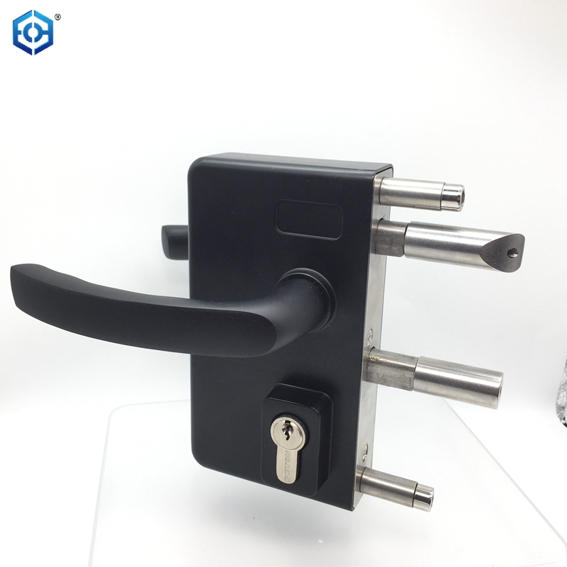 Black Stainless Steel Small Surface Mounted Ornamental Palisade Gate Lock