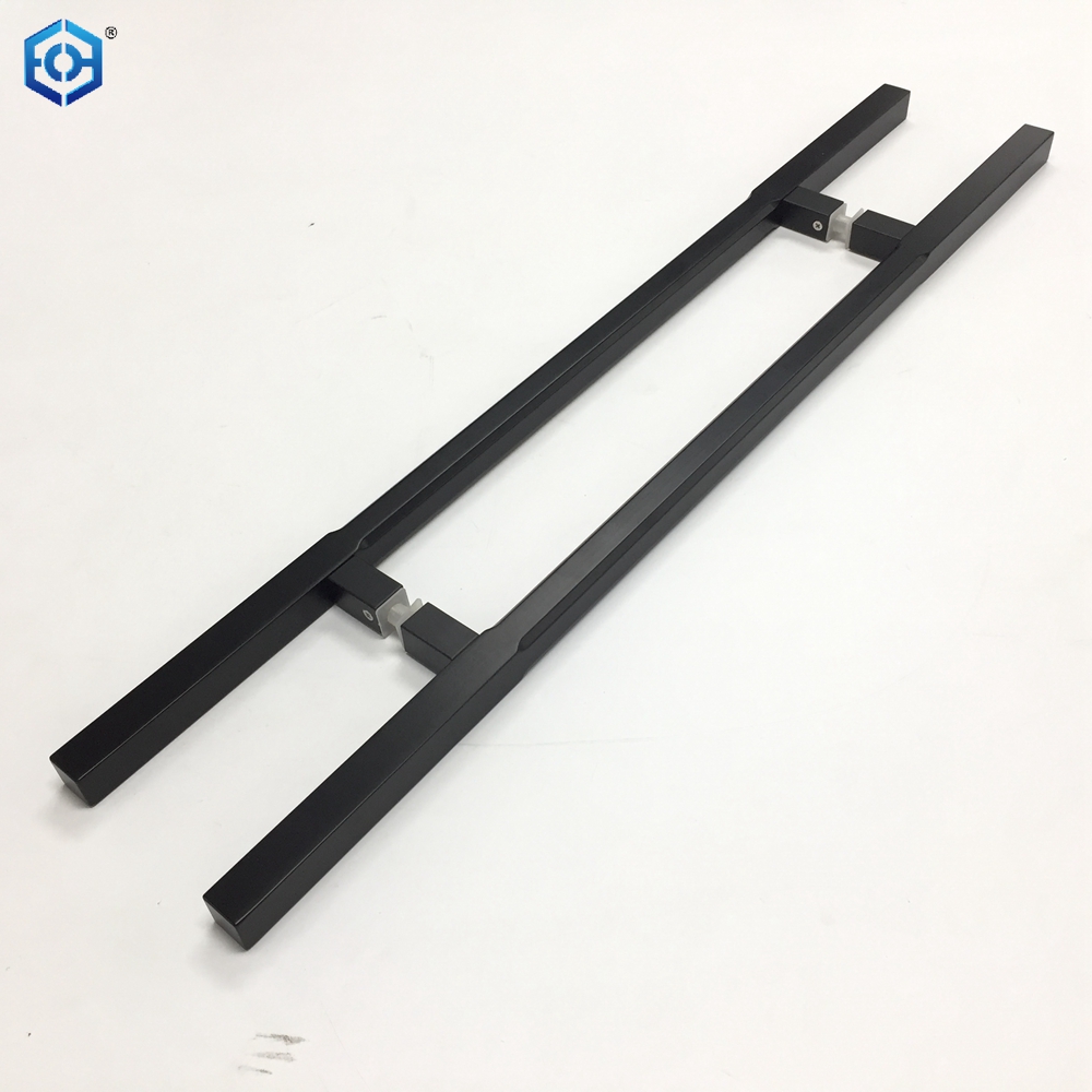Factory Manufacturer Wholesale Commercial Square Black Aluminum Glass Door Pull Handles