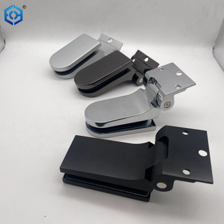 Silver Aluminum Glass To Wall Glass Pivot Hinge For Interior Glass Door 
