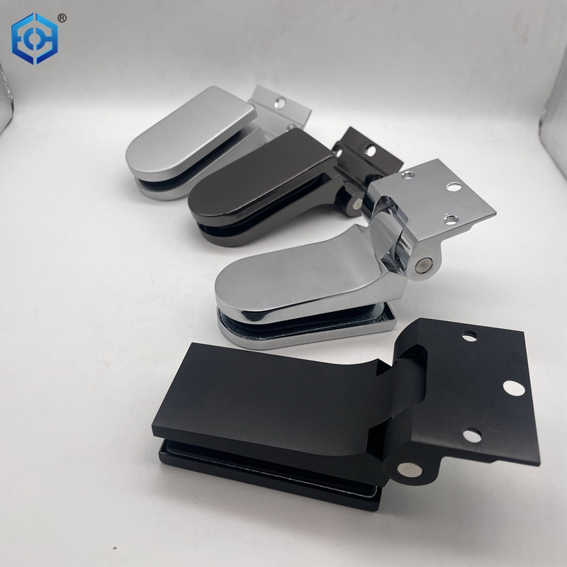 Silver Aluminum Glass To Wall Glass Pivot Hinge For Interior Glass Door 