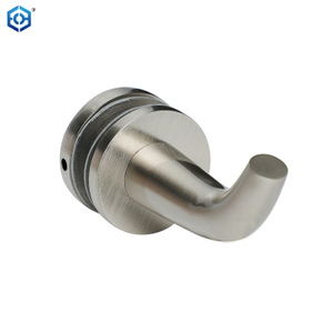 Satin Nickel Brass Glass Mount Coat Hook Towel Robe Hook 