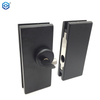 Center Mount Brushed Stainless Steel Glass To Glass Vertical Patch Lock