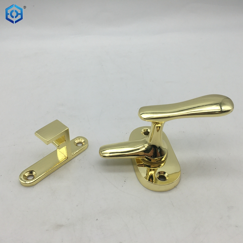 Golden Zinc Alloy Latch Lock Practical Clamp for Wooden Doors for Bathroom Kitchen And Toilet Doors
