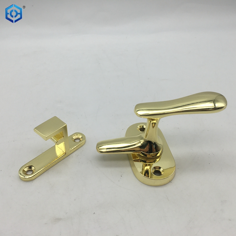 Golden Zinc Alloy Latch Lock Practical Clamp for Wooden Doors for Bathroom Kitchen And Toilet Doors