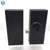 Black Stainless Steel Glass Door Patch Lock With American Style Cylinder