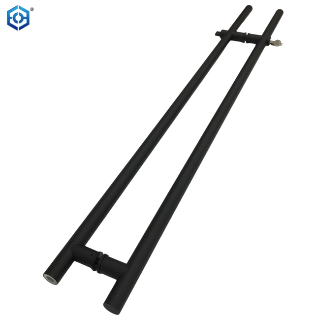 Black Wholesale Round Stainless Steel Glass Door Locking Pull Handle Lock