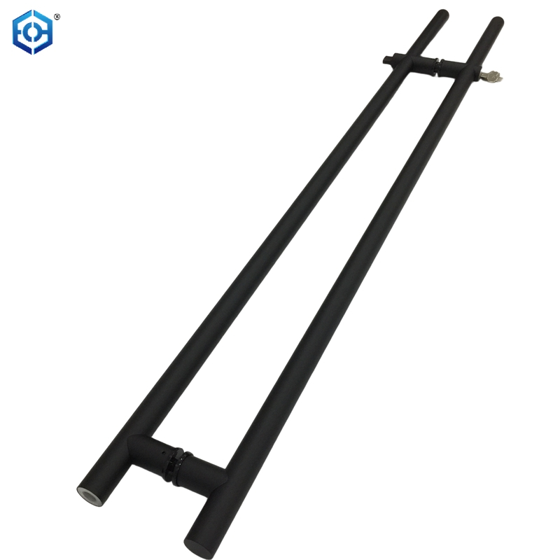 Black Wholesale Round Stainless Steel Glass Door Locking Pull Handle Lock