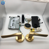 Golden Security Lever Handle Card Smart Lock for Hotel Apartment Dormitory
