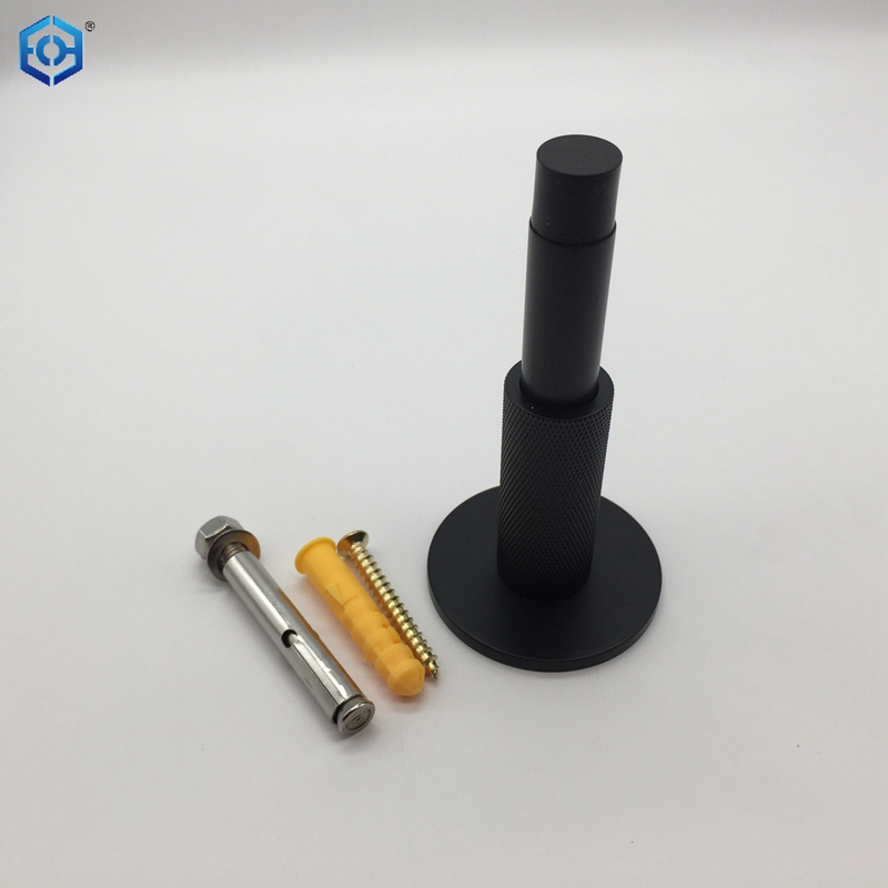 3m Adhesive No Drilling Heavy Duty Floor And Wall Mount Brass Knurled Door Stopper