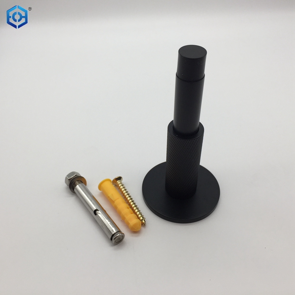 3m Adhesive No Drilling Heavy Duty Floor And Wall Mount Brass Knurled Door Stopper