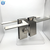 Stainless Steel Frameless Glass Door Lock with Handle And Keys Commercial Office Glass Partition Lever Patch Lock