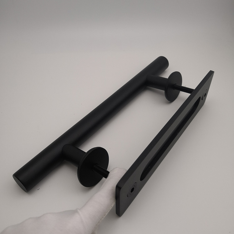 Heavy Duty Carbon stainless Steel 304 Black barn door flush handle Buy barn door gate handle