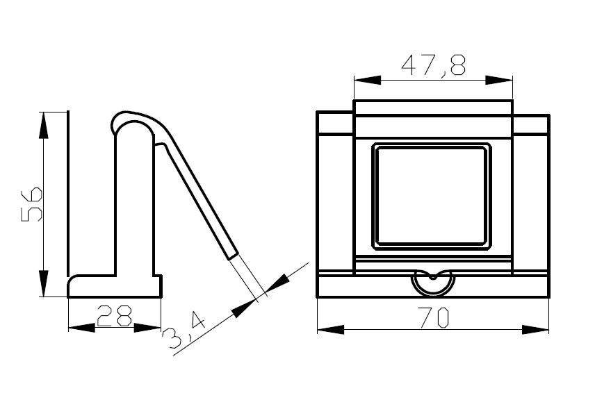 stainless steel door latch size picture