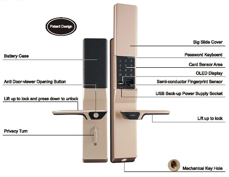 fingerprint deadbolt lock