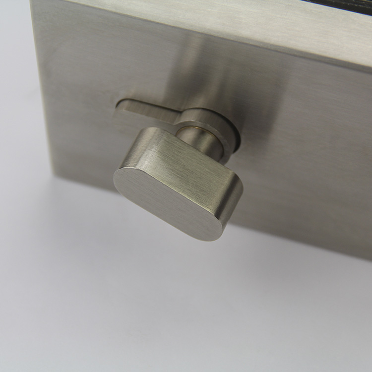 glass door handle with lock