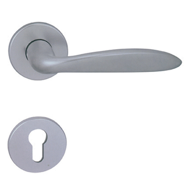 silver door hardware aluminum door handle assembly