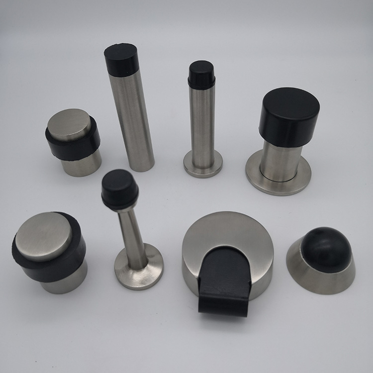 Stainless Steel Modern SoftCatch Door Stop in Brushed Satin