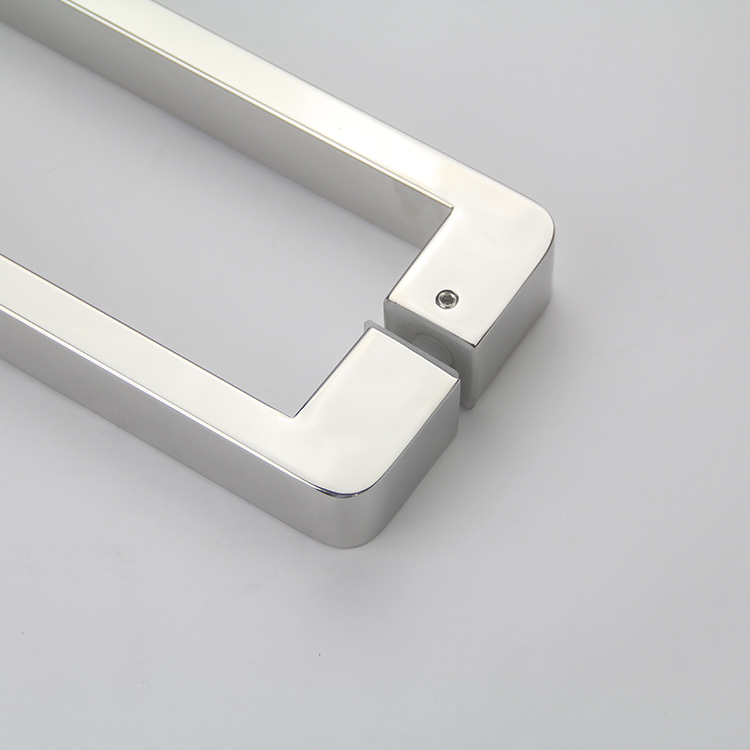 glass and chrome drawer pulls