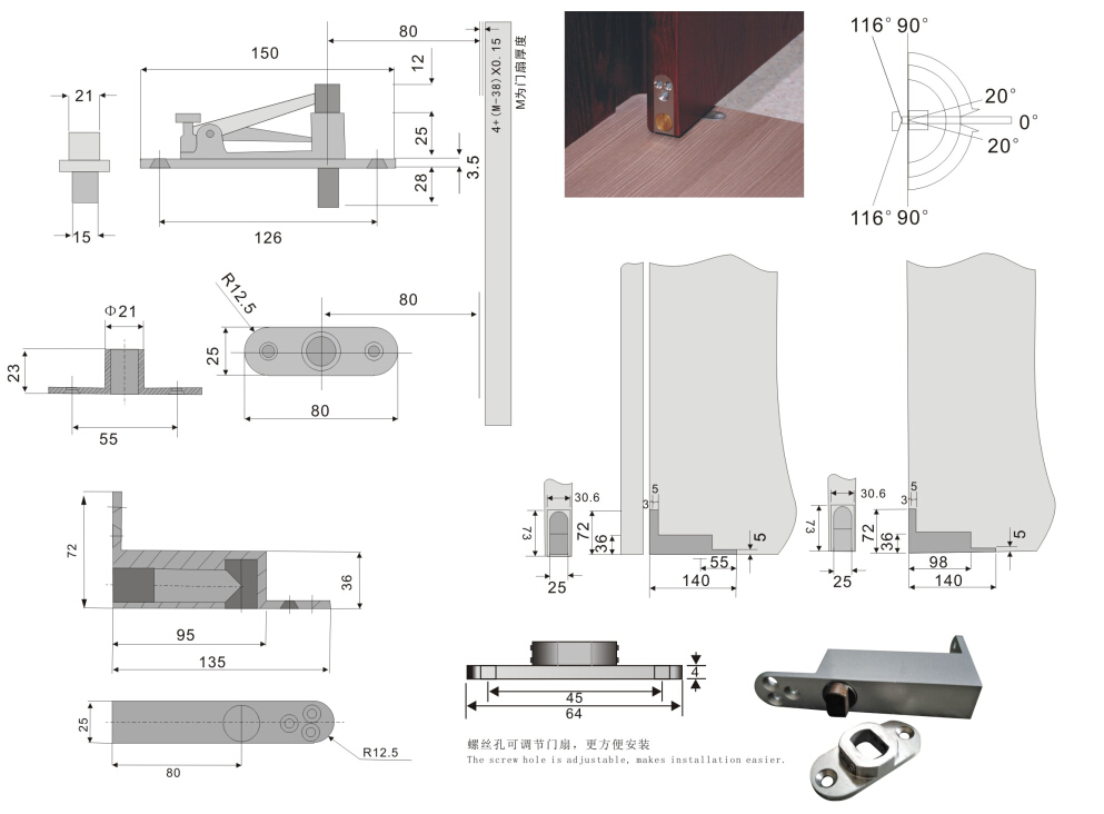 concealed hinges for thick doors