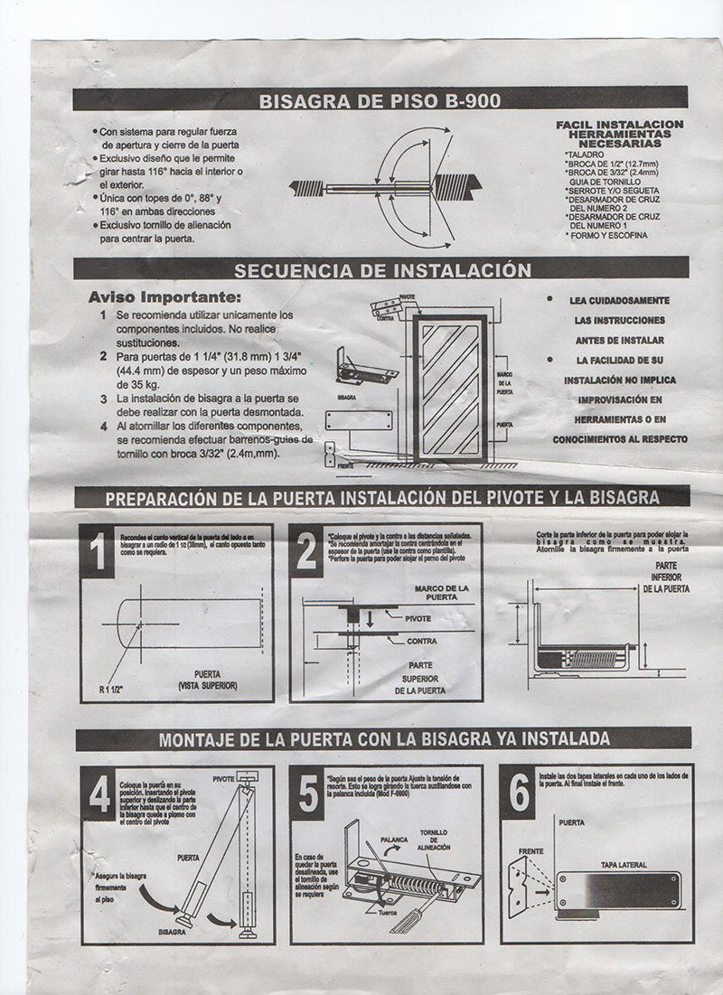 how to install Floor Spring Door Closer