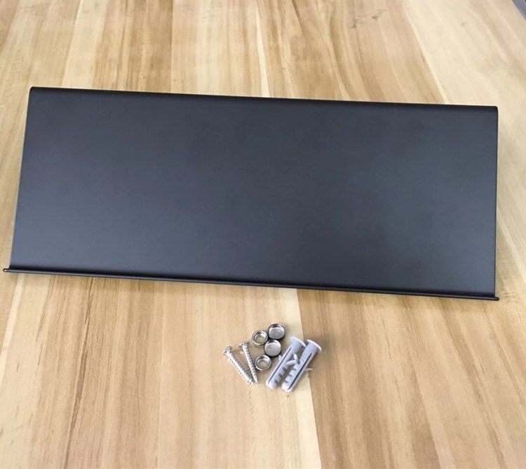 Square Matte Black Toilet Roll Holder