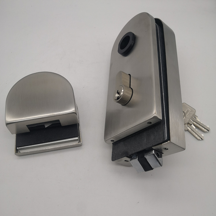  US stainless steel frameless glass door lock 