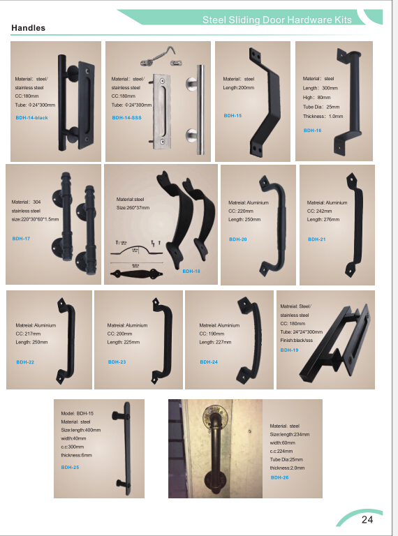 hot sale barn solid zinc wood barn door handle